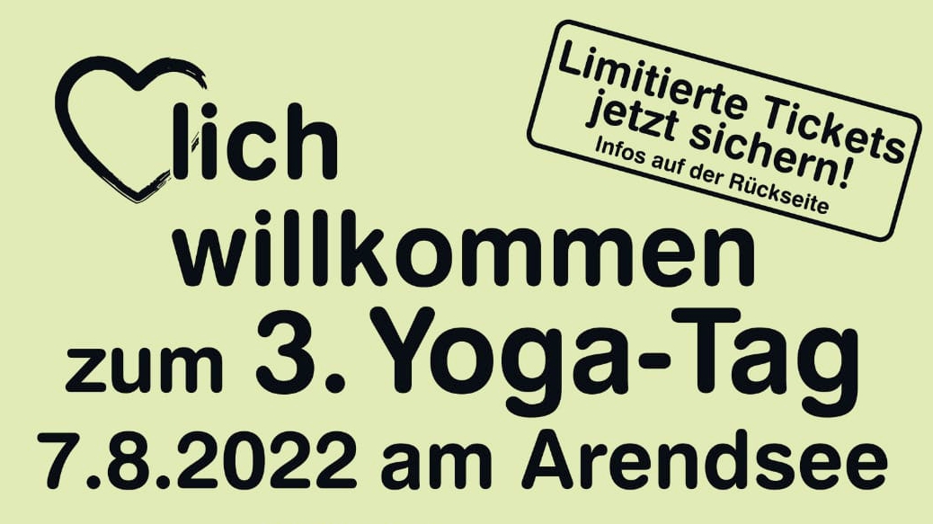 Am 7.8.2022 ist Yoga-Tag am Arendsee